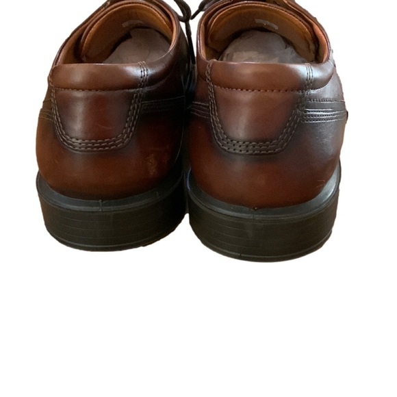 Ecco Leather Dress Shoes, Size 12.5, Brown - Picture 4 of 8